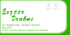 eszter drobni business card